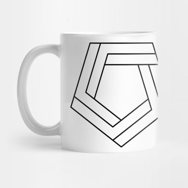 Impossible Shapes – Optical Illusion - Geometric Pentagon by info@dopositive.co.uk